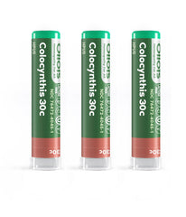 OLLOÏS Colocynthis 30c bottle close-up, convenient homeopathic option for occasional cramps.