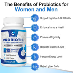 OLOBIO vegan probiotic-prebiotic blend on packaging for gut health