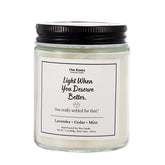 Om Kama Light When You Deserve Better vanilla-coconut top notes for cozy evenings.