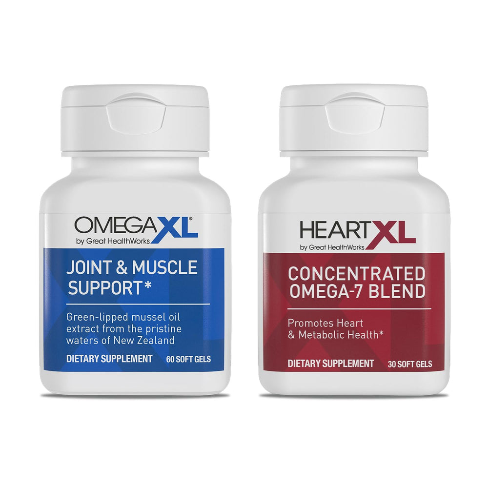 OmegaXL bottle front displaying label for joint support