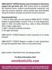 Dissolving OMNi BiOTiC Stress Release powder in water for quick intake.