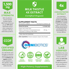 OmniBiotics organic certification seal signals clean, certified organic sourcing.