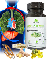 Omnite asthma relief bottle for daily respiratory support.