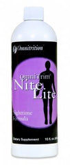 Omnitrition Nite Lite bottle pour showing bedtime serving for nighttime rest support.