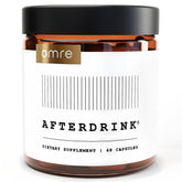 OMRE AfterDrink Restore bottle on a clean surface showing pre- and post-drinking support