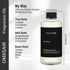omxsair My Way diffuser in a cozy room creating a luxurious hotel vibe