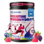 On GreenVita raspberry-blueberry gummy pack for convenient daily performance support.