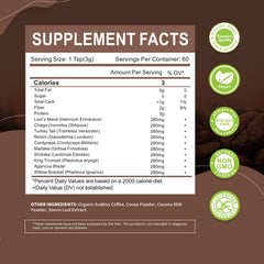 On Greenvita Lions Mane powder scoop highlighting focus potential