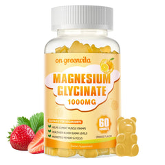 On Greenvita Magnesium Glycinate Gummies bottle for daily calm mood support