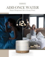 Onaboviva 280ml diffuser suitable for extended use in large rooms.