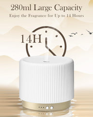 Sleep Helper dimming feature on the Onaboviva diffuser for peaceful nights.
