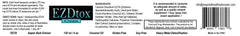 Ona's Natural EZDtox Cream label shows usage guidelines and EDTA details.
