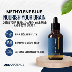 Ondo Science pharmaceutical-grade drops in clear bottle emphasize purity.