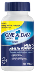 One A Day Men's Health Formula bottle front for daily men's multivitamin use