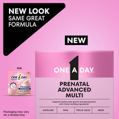 Close-up of One A Day Prenatal Advanced softgel for DHA and iron