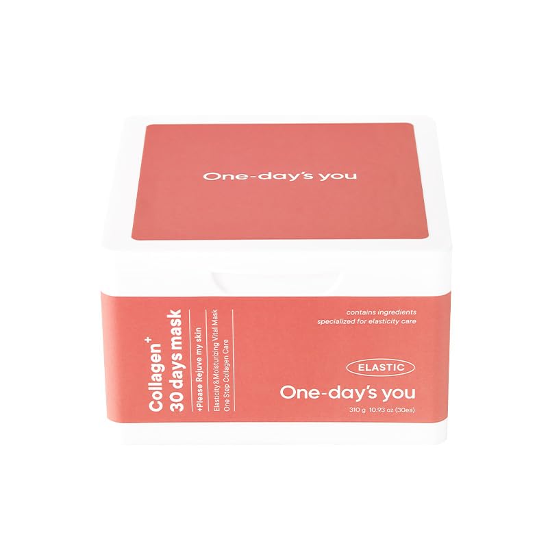 One-day's you collagen mask packaging featuring a 30-sachet box for easy daily care.