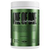 ONE OF ONE Greens & Gut Health bottle front promotes daily vitality with clean nutrition.
