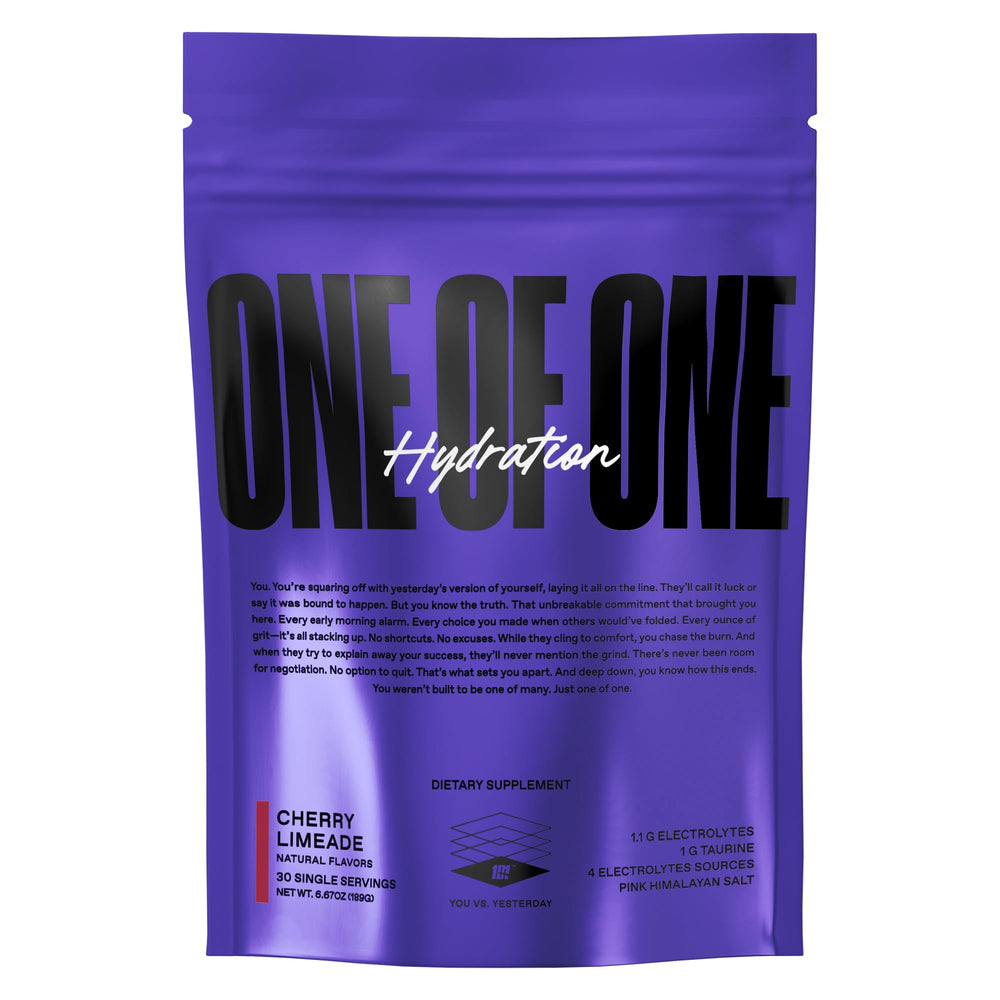 ONE OF ONE Hydration cherry limeade powder canister for quick, refreshing hydration