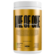 ONE OF ONE Loaded Pre-Workout bottle on a gym counter for a high-energy session