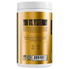 ONE OF ONE Loaded Pre-Workout Pink Burst tub emphasizes high-stim formula for focus