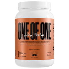 ONE OF ONE Whey bottle pour demonstrates premium protein for workouts and post-workout recovery.