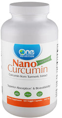 One Planet Nutrition Nano Curcumin bottle highlighting high absorption formulation