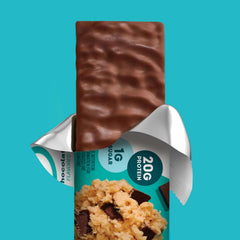 ONE Protein Bars nutrition panel close-up, highlights 20g protein and 1g sugar