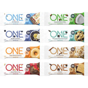 ONE Protein Bars Birthday Cake flavor, gluten-free high-protein snack for workouts.
