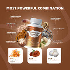 OnGreenvita 10-mushroom blend ingredients label highlights a comprehensive mushroom mix.