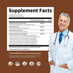 OnGreenvita Mushroom Complex capsules ready for convenient daily supplementation.