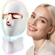 ONLUKY red light therapy mask for face with glowing 630 nm LEDs.