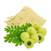 OnMexa Amla Powder bottle pour shows smooth pulp for easy blending in smoothies