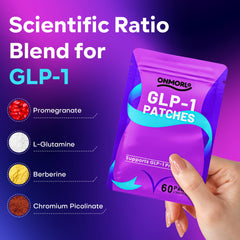 ONMORLO travel-friendly GLP-1 patch kit fits in a bag.