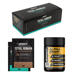 ONNIT Alpha Brain capsules bottle for focused mental clarity and everyday performance.