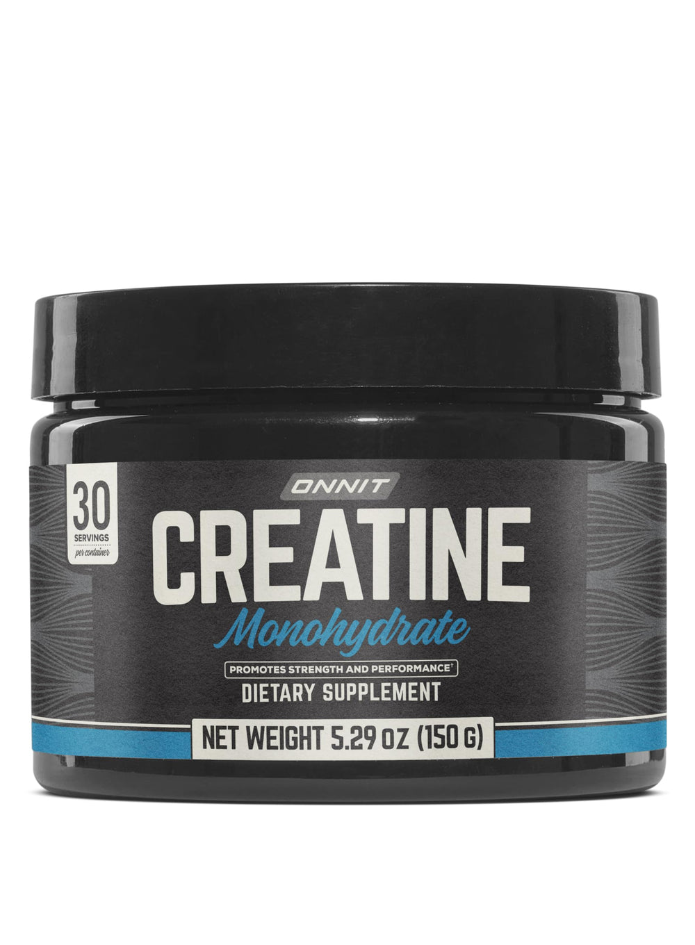 ONNIT Creatine Monohydrate powder jar shows premium packaging for muscle support