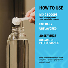 Creatine Monohydrate Powder being poured into glass for easy daily use