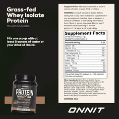 ONNIT grass-fed whey isolate packaging from Irish farms with welfare standards