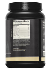 ONNIT vanilla whey isolate powder being poured into a shaker.