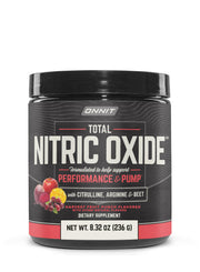 ONNIT Total Nitric Oxide Harvest Fruit Punch powder tub ready for pre-workout boost