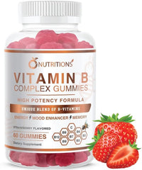 O NUTRITIONS Vitamin B Complex gummies bottle for easy daily energy support