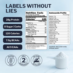 Opportuneitas Grass Fed Whey Isolate scoop with powder for quick shakes.