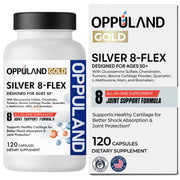 Oppuland Silver 8 Flex bottle-front showing packaging for mobility support