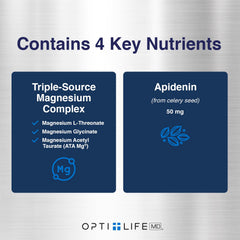 Opti + Life MD magnesium with vitamin D3 and K2 pairing for potential compatibility.