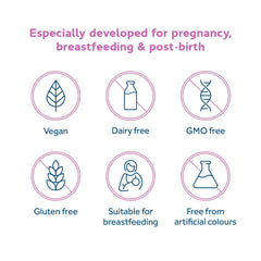 Optibac Probiotics Pregnancy label detail showing vegan capsules.