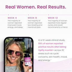 Optify Inositol label emphasizes clean label and vegan-friendly formulation.