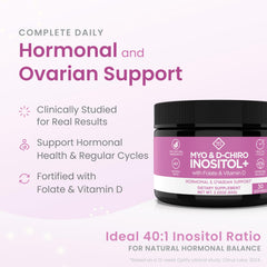 Optify Inositol powder dissolving in water demonstrates easy daily mixing.