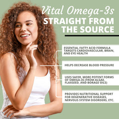 Optimal Health Systems EFA algae oil drop highlighting plant-based DHA source