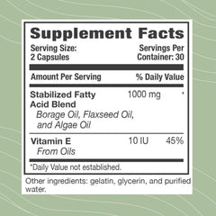 Optimal Health Systems EFA capsules on spoon for easy daily intake