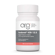 Optimox Iodoral 12-5 mg bottle closeup showing high-potency iodine for thyroid support.