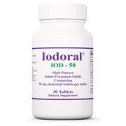 Optimox Iodoral 50 mg, frasco de tabletas, para complementar la ingesta de yodo diaria